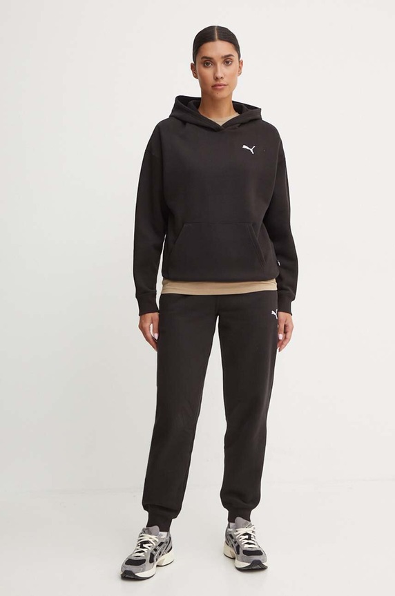 Puma melegítő szett sima fekete 683091