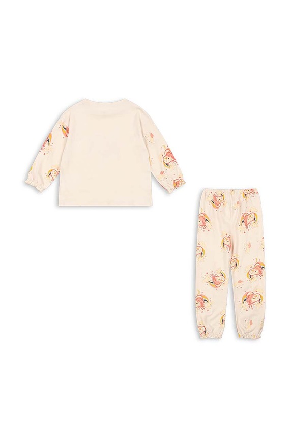 Παιδική φόρμα Konges Sløjd GIO FRILL SET GOTS KS101528 μπεζ AW24