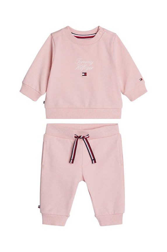 Tommy Hilfiger dres niemowlęcy z elastanem różowy KN0KN01939.G.9BYH
