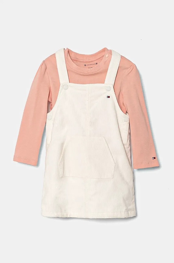 Tommy Hilfiger komplet niemowlęcy tkanina biały KN0KN01947.9BYH