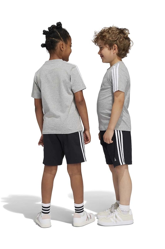 adidas komplet bawełniany dziecięcy LK 3S CO T SET IV7439 szary