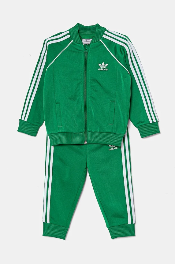 Dječja trenirka adidas Originals SST TRACKSUIT pletivo zelena IX5176