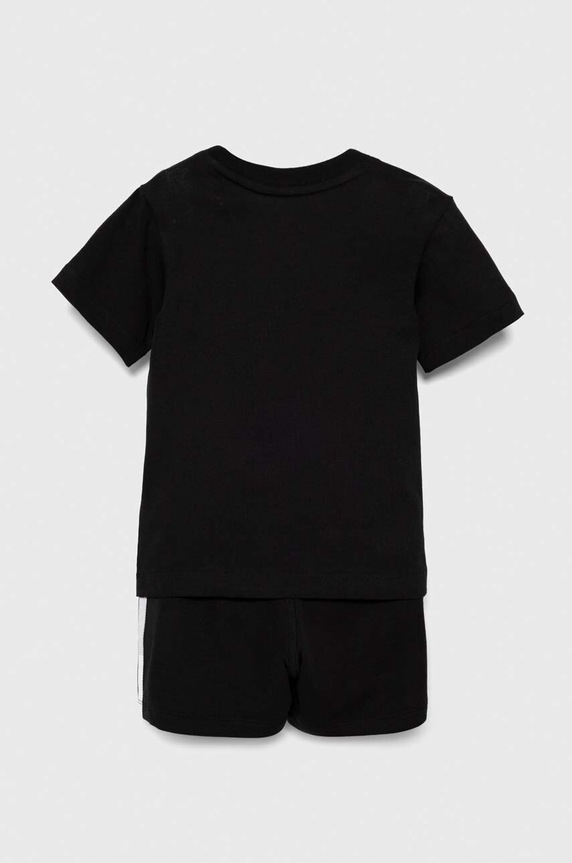 adidas Originals komplet dziecięcy SHORT TEE SET IX7509 czarny AW24