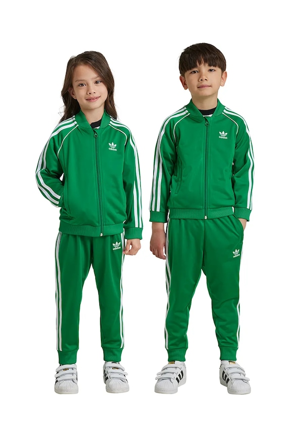 Детски анцуг adidas Originals SST TRACKSUIT трикотаж зелен IY4791