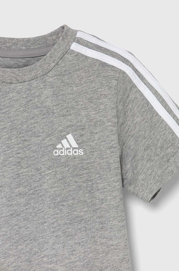 Chłopiec adidas komplet bawełniany dziecięcy I 3S SPORT SET IY5091 szary