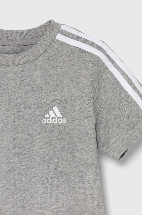 Chłopiec adidas komplet bawełniany dziecięcy I 3S SPORT SET IY5091 szary