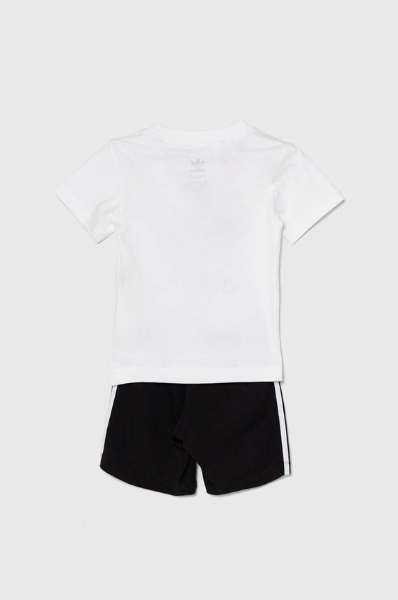Detská bavlnená súprava adidas Originals SHORT TEE SET JE0521 biela AW24