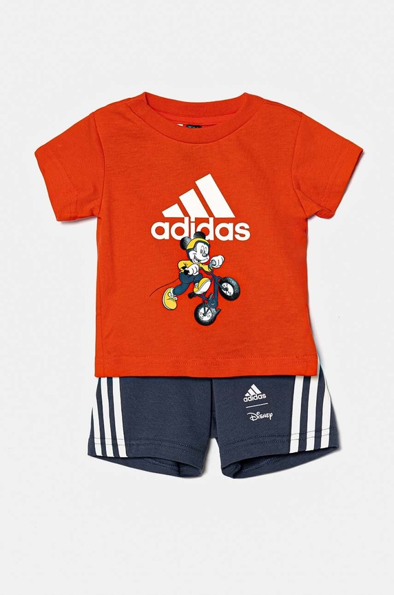 Otroški bombažni komplet adidas x Disney, I DY MM T SET Potisk rdeča IV9648