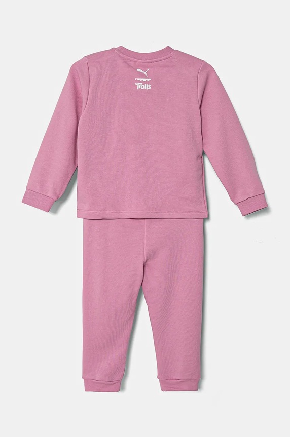 Puma trening bebelusi X TROLLS Minicat Crew Jogger TR 627382 roz AW24