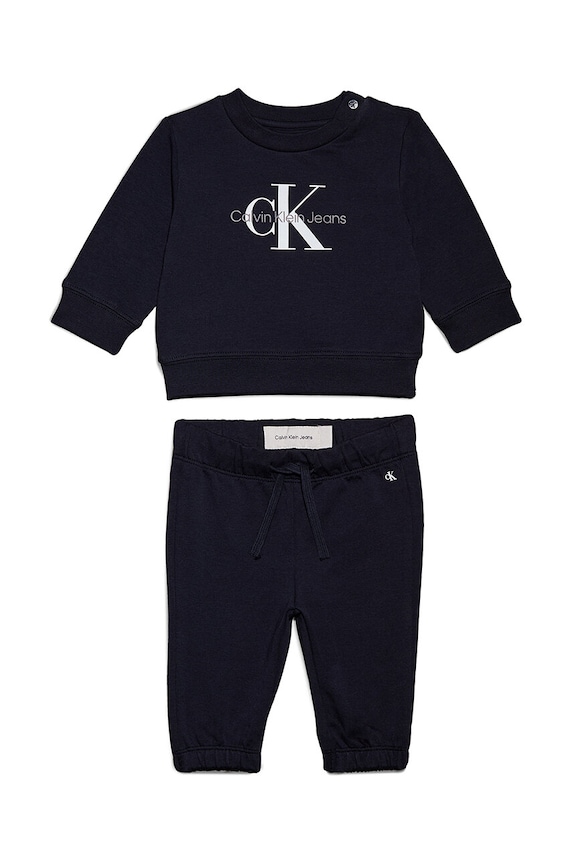 Detská tepláková súprava Calvin Klein Jeans pletenina čierna IN0IN00017.9BYH