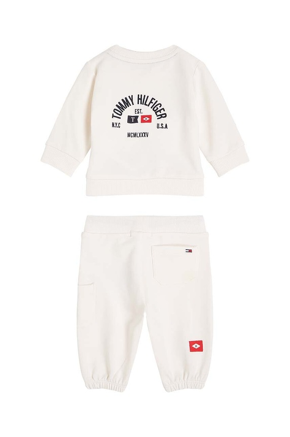 Trenirka za bebe Tommy Hilfiger KN0KN01923.9BYH bijela AW24