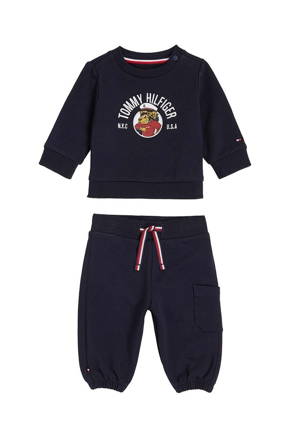 Tommy Hilfiger dres niemowlęcy z elastanem czarny KN0KN01923.9BYH