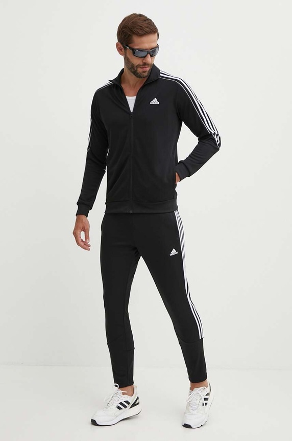 Tepláková souprava adidas Essentials pletenina černá IX1277
