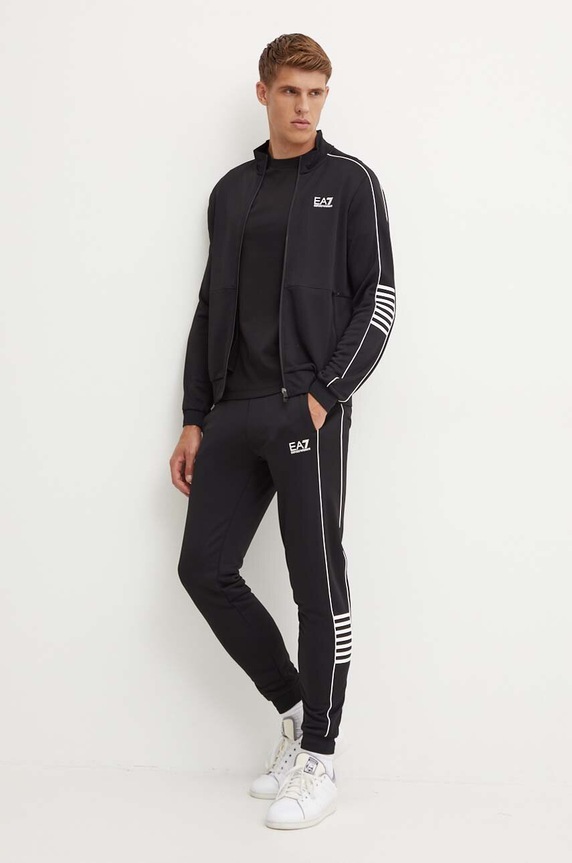 EA7 Emporio Armani melegítő szett nyomtatásos fekete PJ16Z.6DPV53.1200