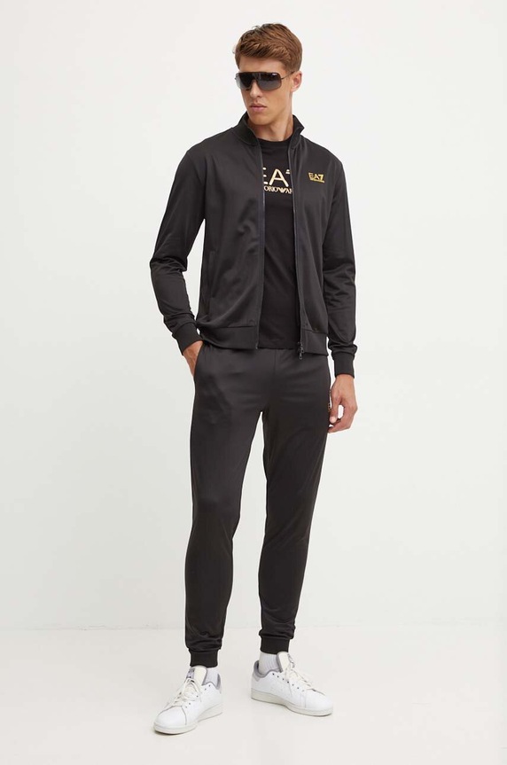 Tepláková souprava EA7 Emporio Armani pletenina černá PJHCZ.8NPV65.0208