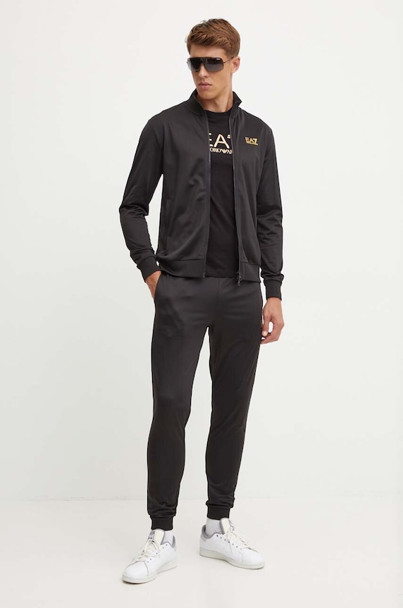 Tepláková souprava EA7 Emporio Armani pletenina černá PJHCZ.8NPV65.0208