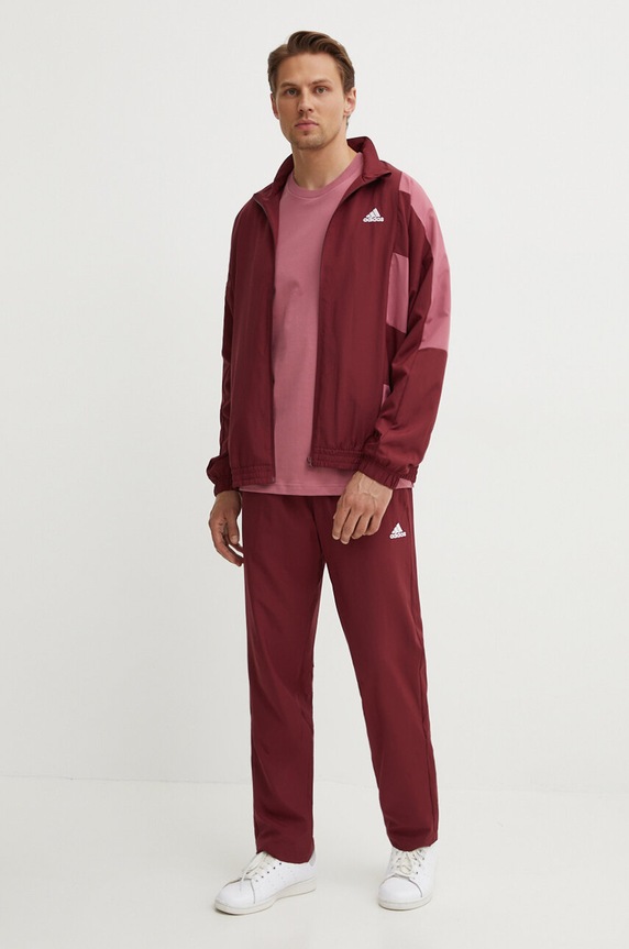 Tepláková souprava adidas látka burgundské IY6675