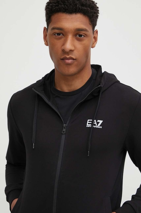 Βαμβακερή φόρμα EA7 Emporio Armani PJVRZ.8NPV63.1200 μαύρο