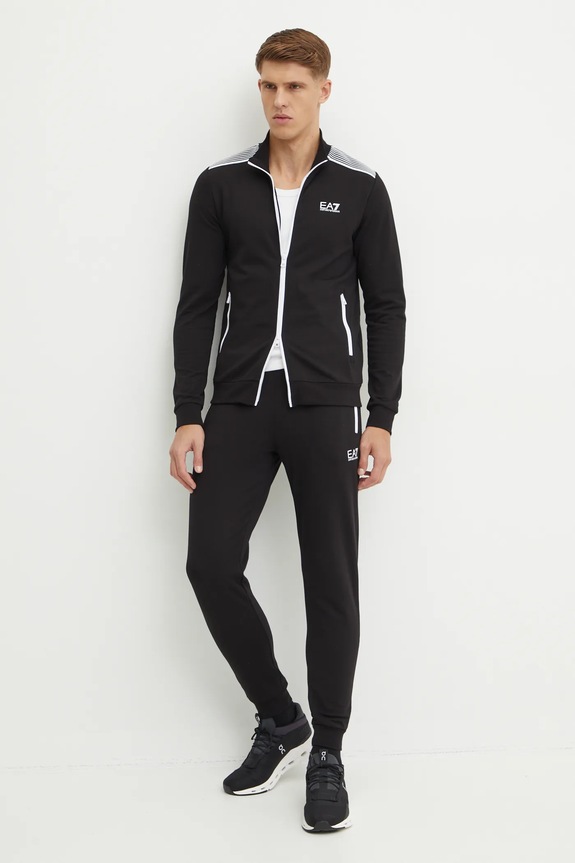 EA7 Emporio Armani dres dzianina czarny PJ9FZ.6DPV54.1200