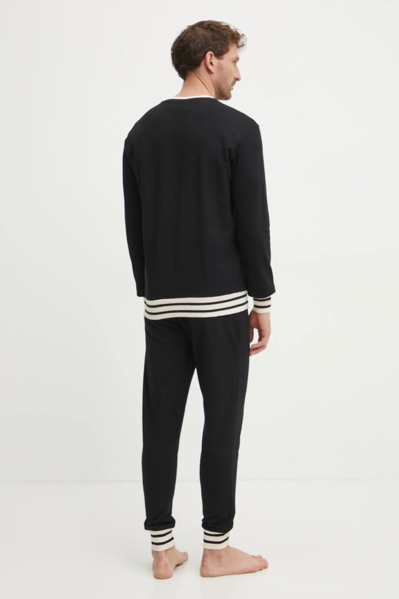 Бавовняний спортивний костюм Fila FPW1198 чорний AW24