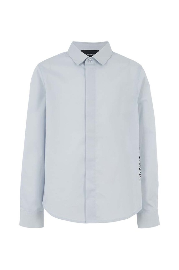 Detská bavlnená košeľa Emporio Armani bavlna modrá 6D4CJB.4N8QZ