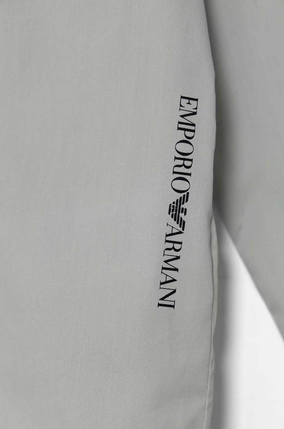 Chlapec Detská bavlnená košeľa Emporio Armani 6D4CJB.4N8QZ modrá