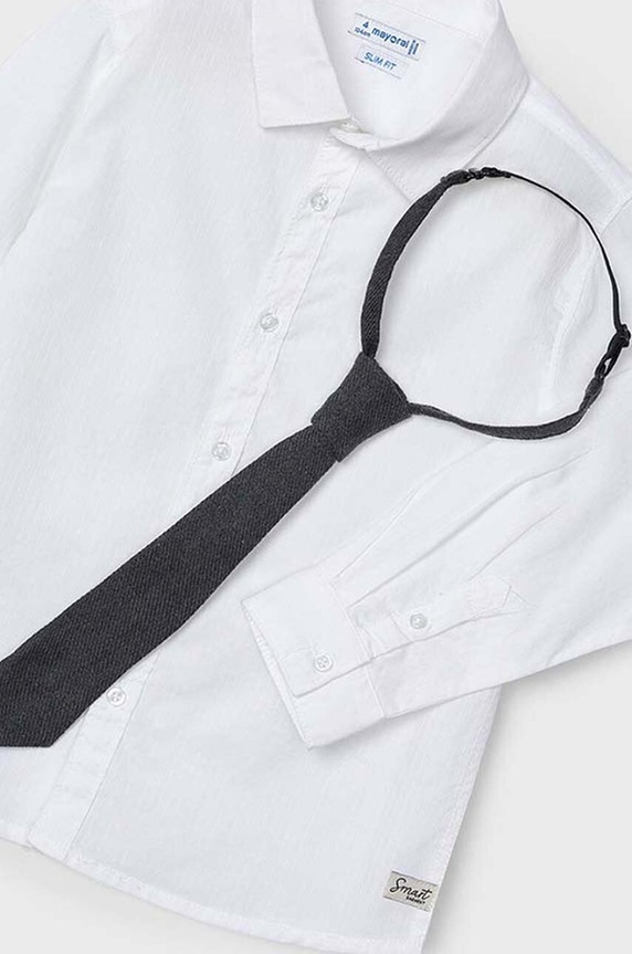 Mayoral koszula bawełniana dziecięca 4109.5A.Mini.9BYH niebieski AW24