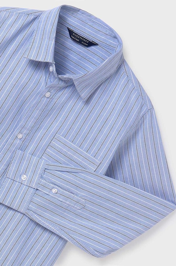 Chłopiec Mayoral koszula bawełniana dziecięca 7109.7B.Junior.9BYH niebieski