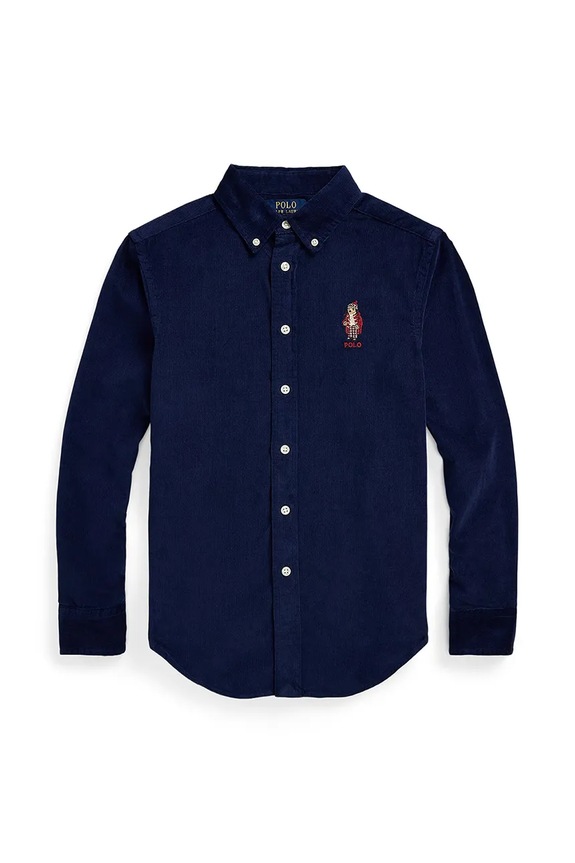 Polo Ralph Lauren koszula bawełniana dziecięca bawełna granatowy 323878882003