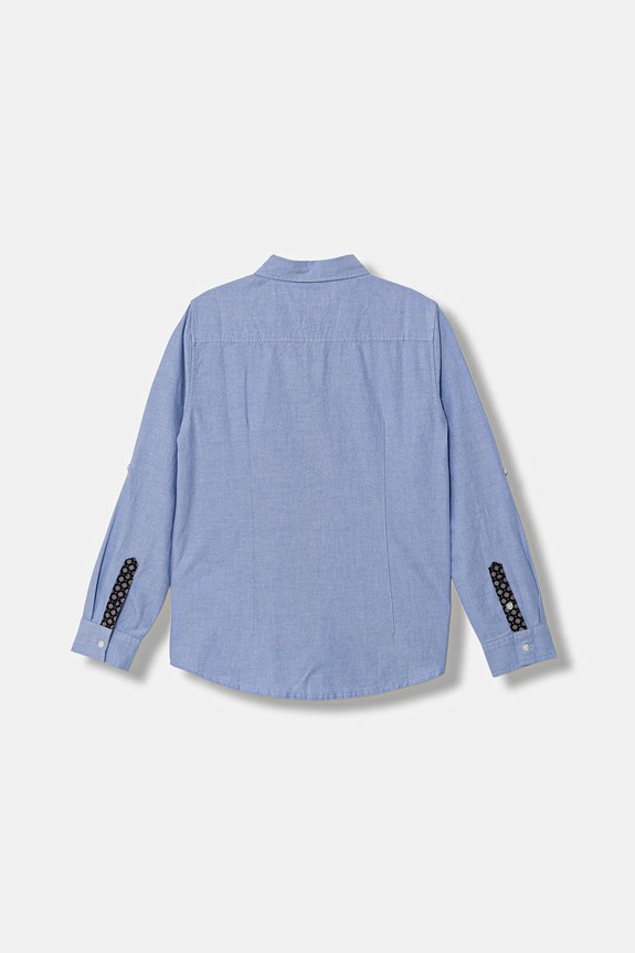Dětská bavlněná košile Guess L4BH02.W9CL0.9BYH modrá AW25