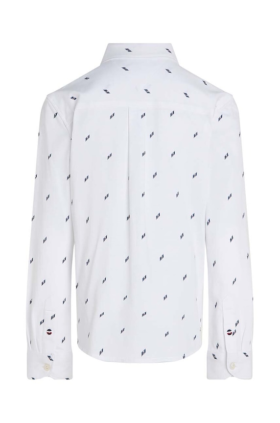 Chłopiec Tommy Hilfiger koszula bawełniana dziecięca KB0KB09267.9BYH.128.176 biały
