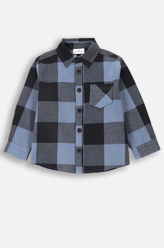 Coccodrillo koszula bawełniana dziecięca wzorzyste niebieski ZC4136102GBJ