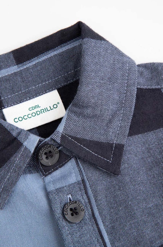 Chłopiec Coccodrillo koszula bawełniana dziecięca ZC4136102GBJ niebieski