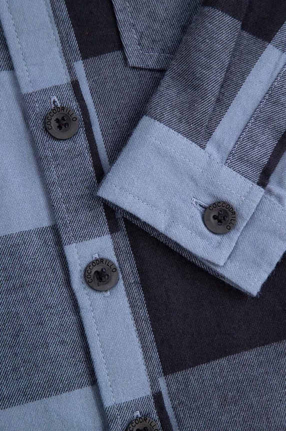Coccodrillo koszula bawełniana dziecięca niebieski ZC4136102GBJ