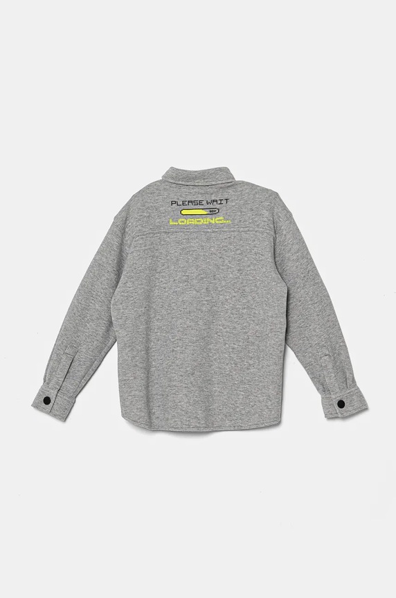 Παιδικό πουκάμισο United Colors of Benetton 5LKLCQ03I.G.Seasonal γκρί AW24