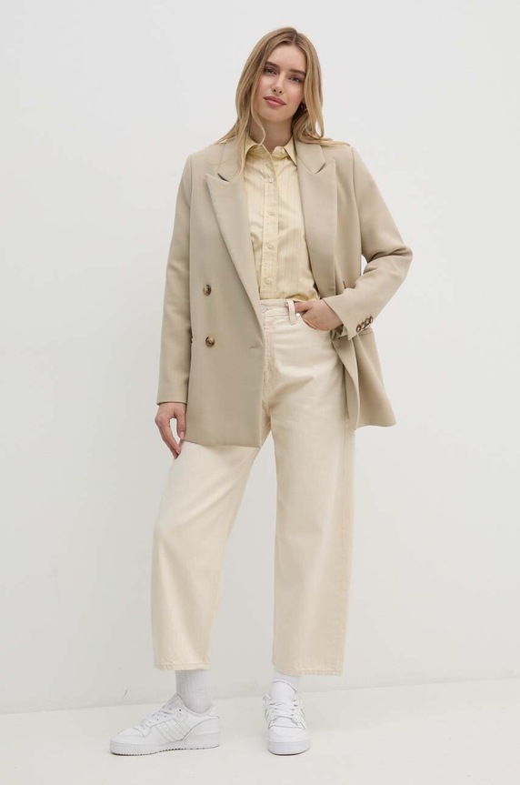Odzież Calvin Klein koszula bawełniana K20K207585 beżowy
