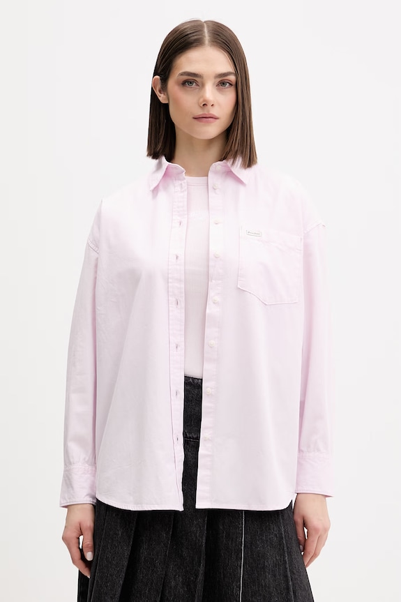 Bavlnená košeľa Guess Jeans ružová W4YH22.WGCF1