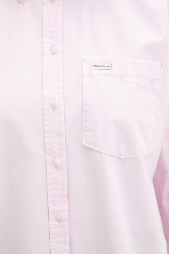 Bavlnená košeľa Guess Jeans W4YH22.WGCF1 ružová