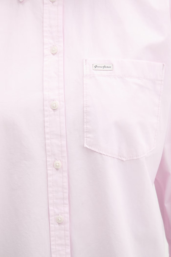 Bavlnená košeľa Guess Jeans W4YH22.WGCF1 ružová
