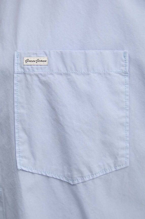 Βαμβακερό πουκάμισο Guess Jeans W4YH22.WGCF1 μπλε