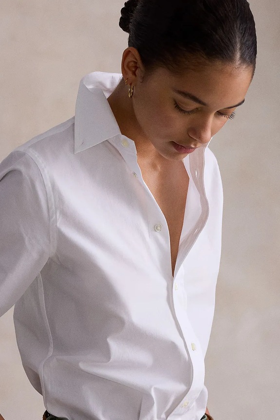 Ρούχα Πουκάμισο Polo Ralph Lauren 211941509 λευκό