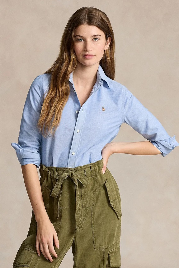 Polo Ralph Lauren koszula z elastanem niebieski 211941520