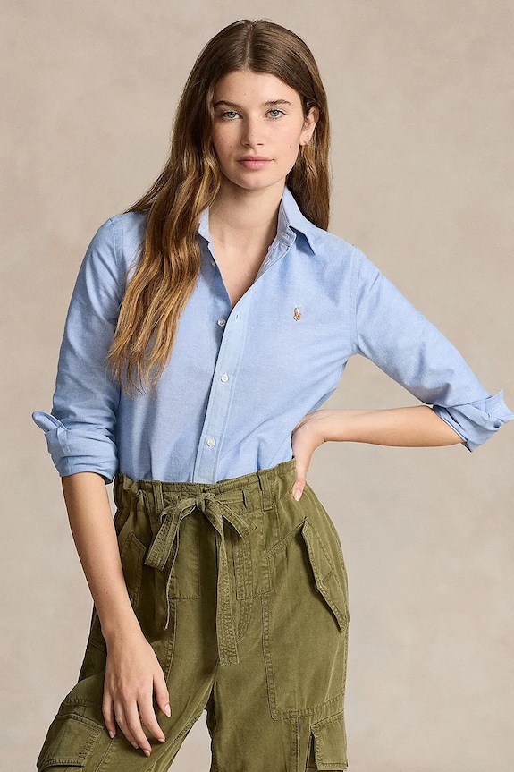 Polo Ralph Lauren koszula z elastanem niebieski 211941520
