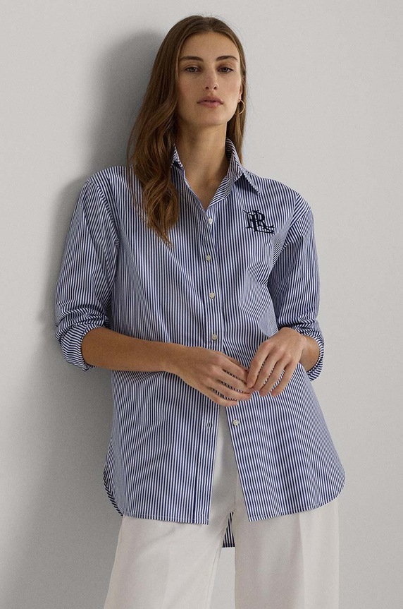 Košile Lauren Ralph Lauren pruhy modrá 200932539