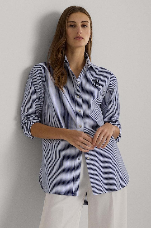 Košile Lauren Ralph Lauren pruhy modrá 200932539