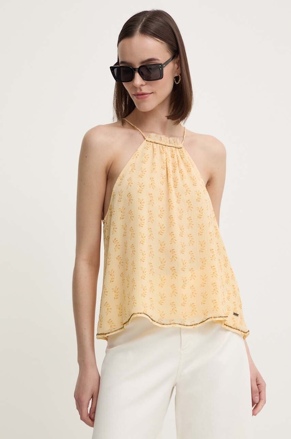 Μπλουζάκι Pepe Jeans MAFFIE casual κίτρινο PL304886