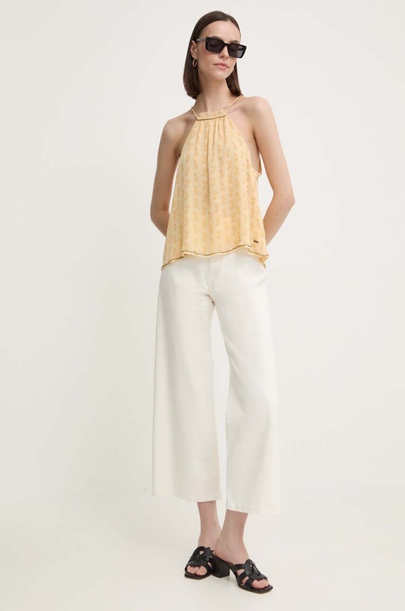 Μπλουζάκι Pepe Jeans MAFFIE PL304886 κίτρινο AW24