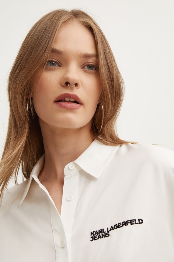 Košile Karl Lagerfeld Jeans bílá 245J1603