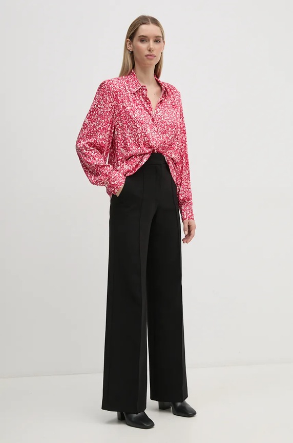 Košile United Colors of Benetton 5SUUDQ09J růžová AW24