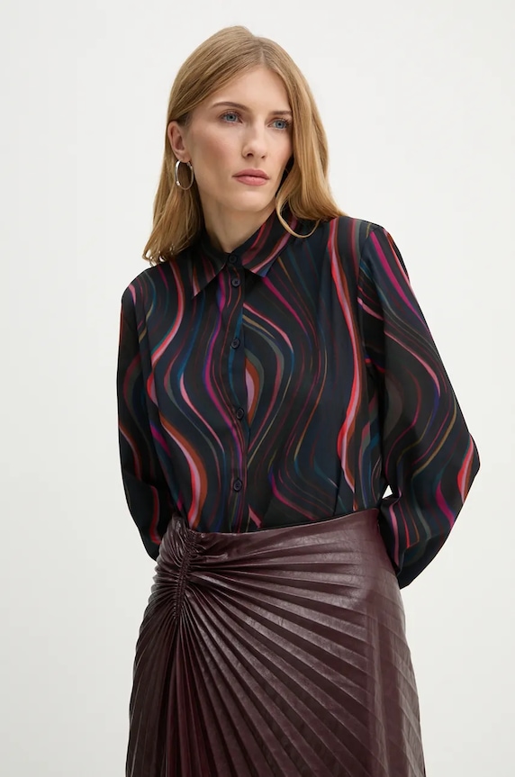 Košeľa PS Paul Smith regular čierna W2R.335B.N31257